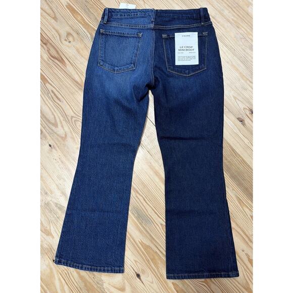 Frame Le Crop Mini Boot Denim Jeans Mid Rise Size 30 - Picture 2 of 8
